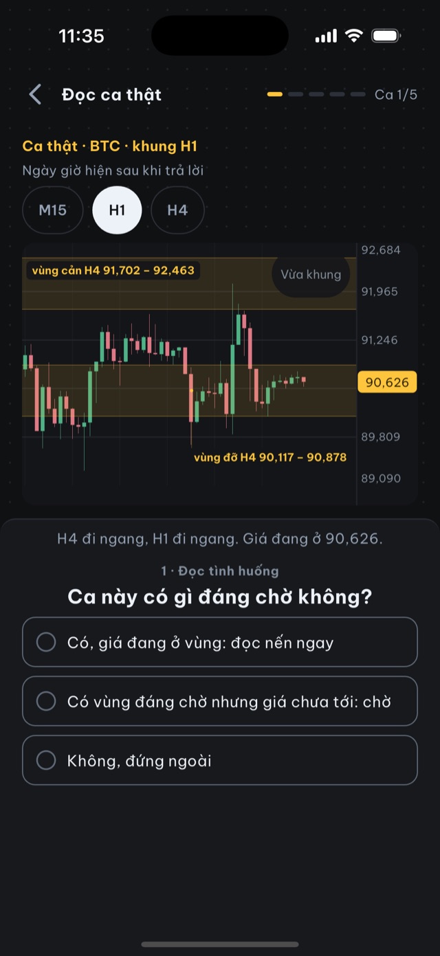 Luyện quyết định trên ca thật